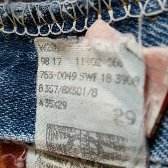 LL Bean Womens Jeans 34/29 Plaid Flannel Lined Vintage Made in USA - Picture 7 of 8
